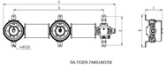 SA-TIGER-7440U-M3-SX светильник - габариты